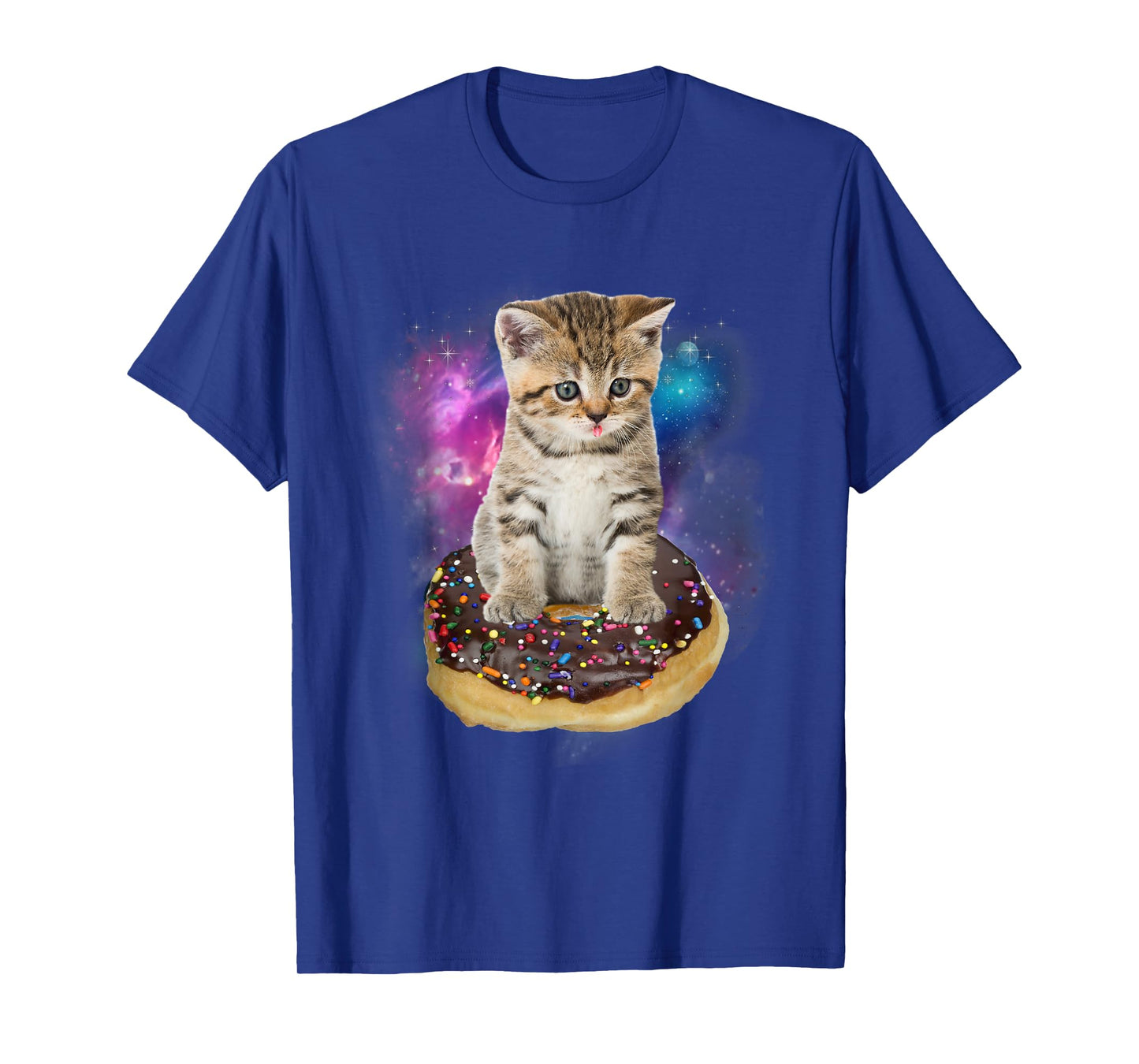 Space Donut Cat Shirt | Flying Kitty Galaxy T Shirt T-Shirt for Men Women Kids