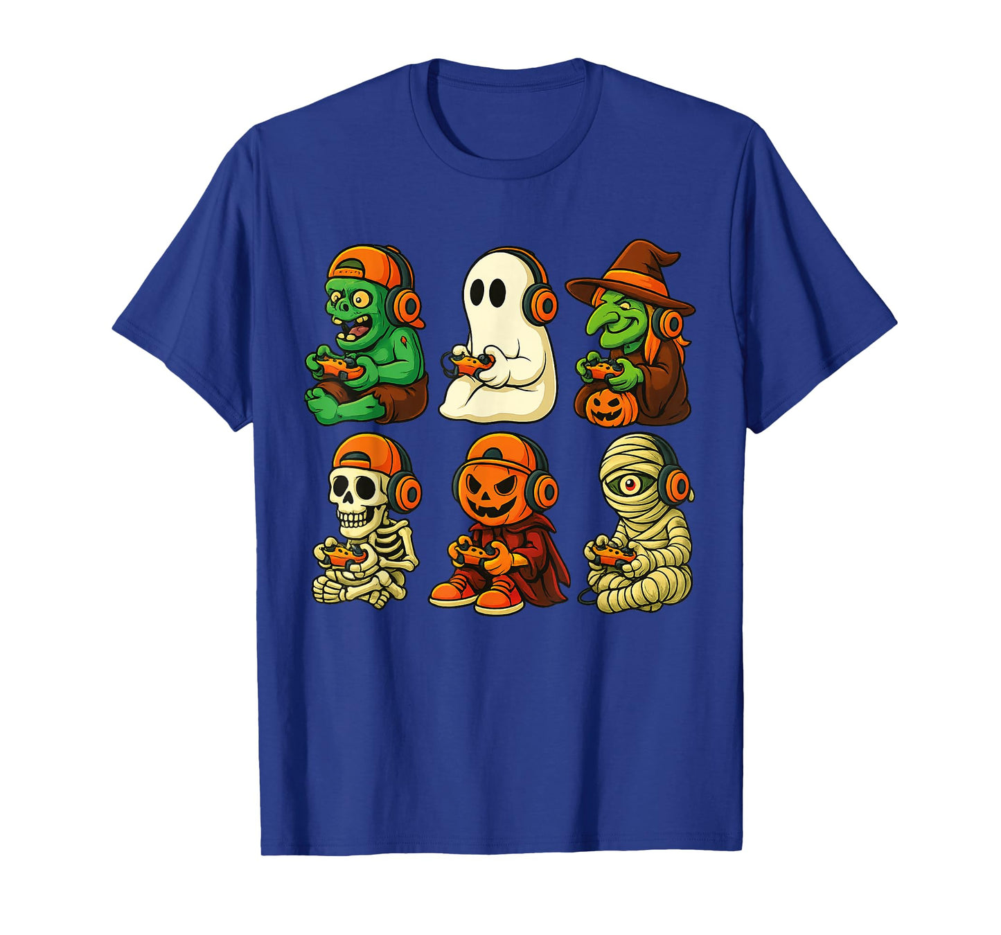 Halloween Skeleton Zombie Gaming Controllers Mummy Gamer T-Shirt