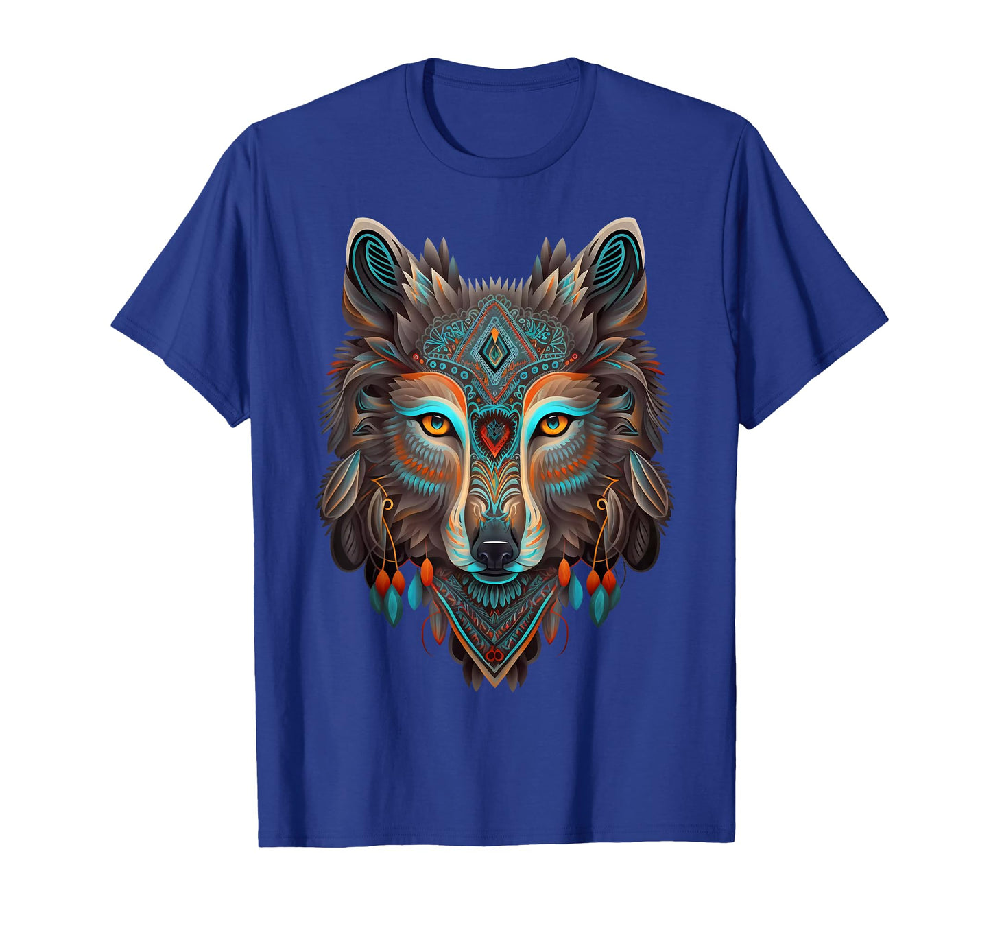 Azteca Wolf Traditional Mexican Art Ancient Aztec Mexico T-Shirt
