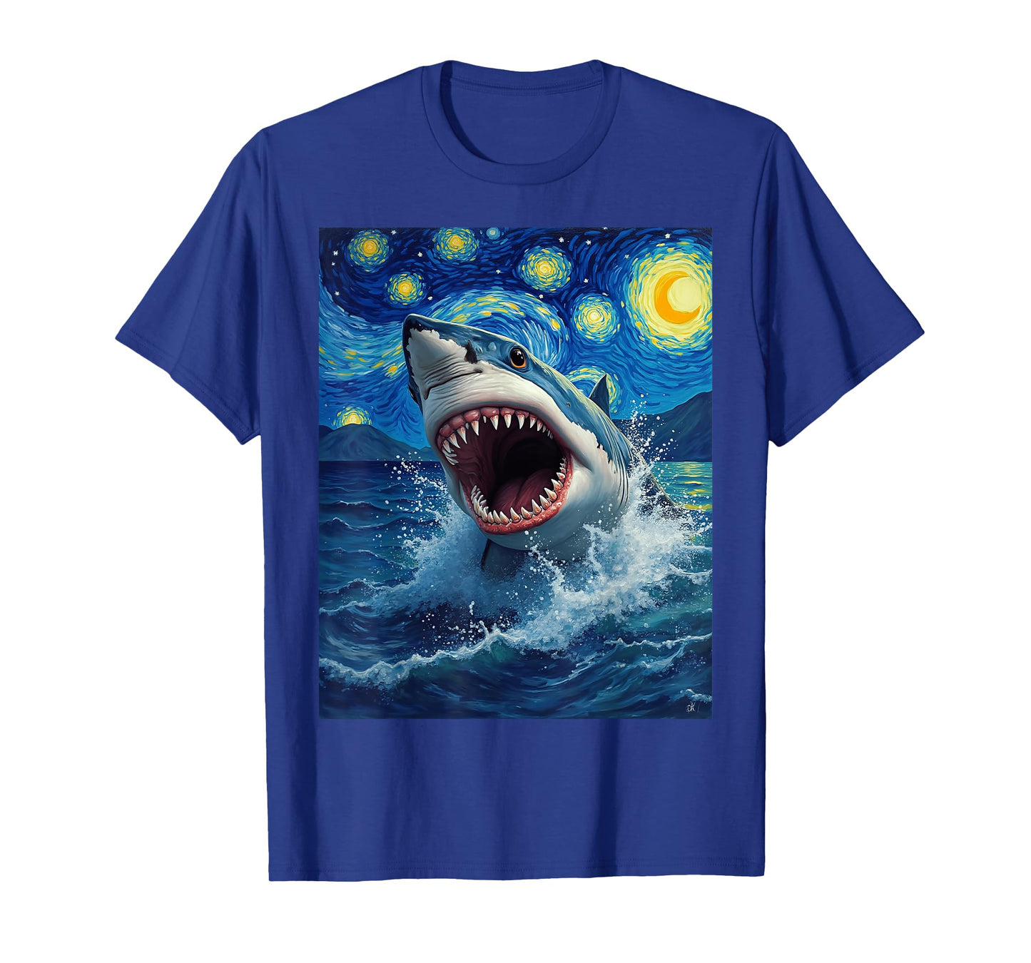Van Gogh's Starry Night Shark Ocean Animal Lovers T-Shirt