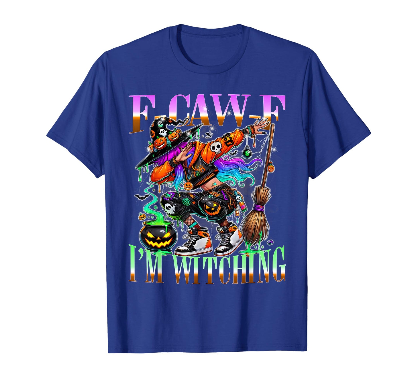 F-Caw-F Raven Witching Halloween Urban Graffiti T-Shirt