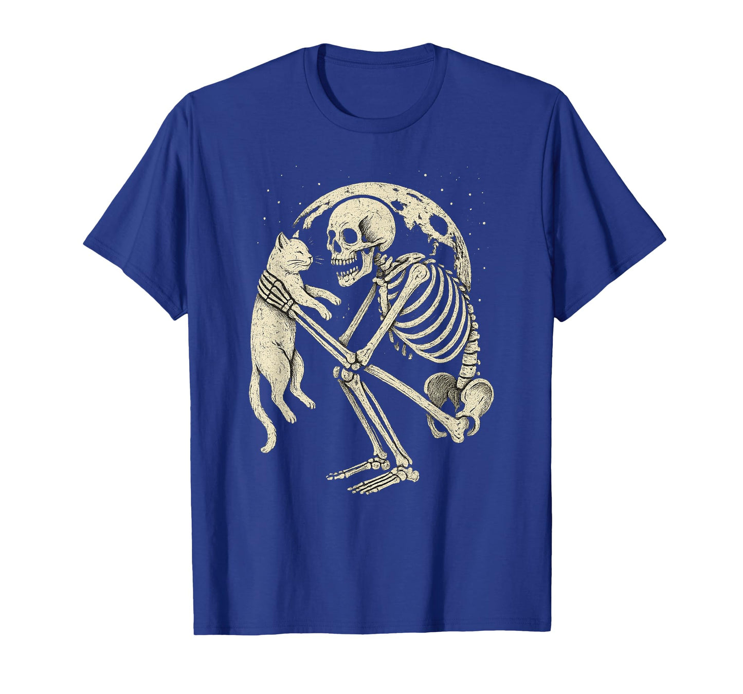 Skeleton Cat Skull Kitty Cute Goth Halloween Men Women Kids T-Shirt