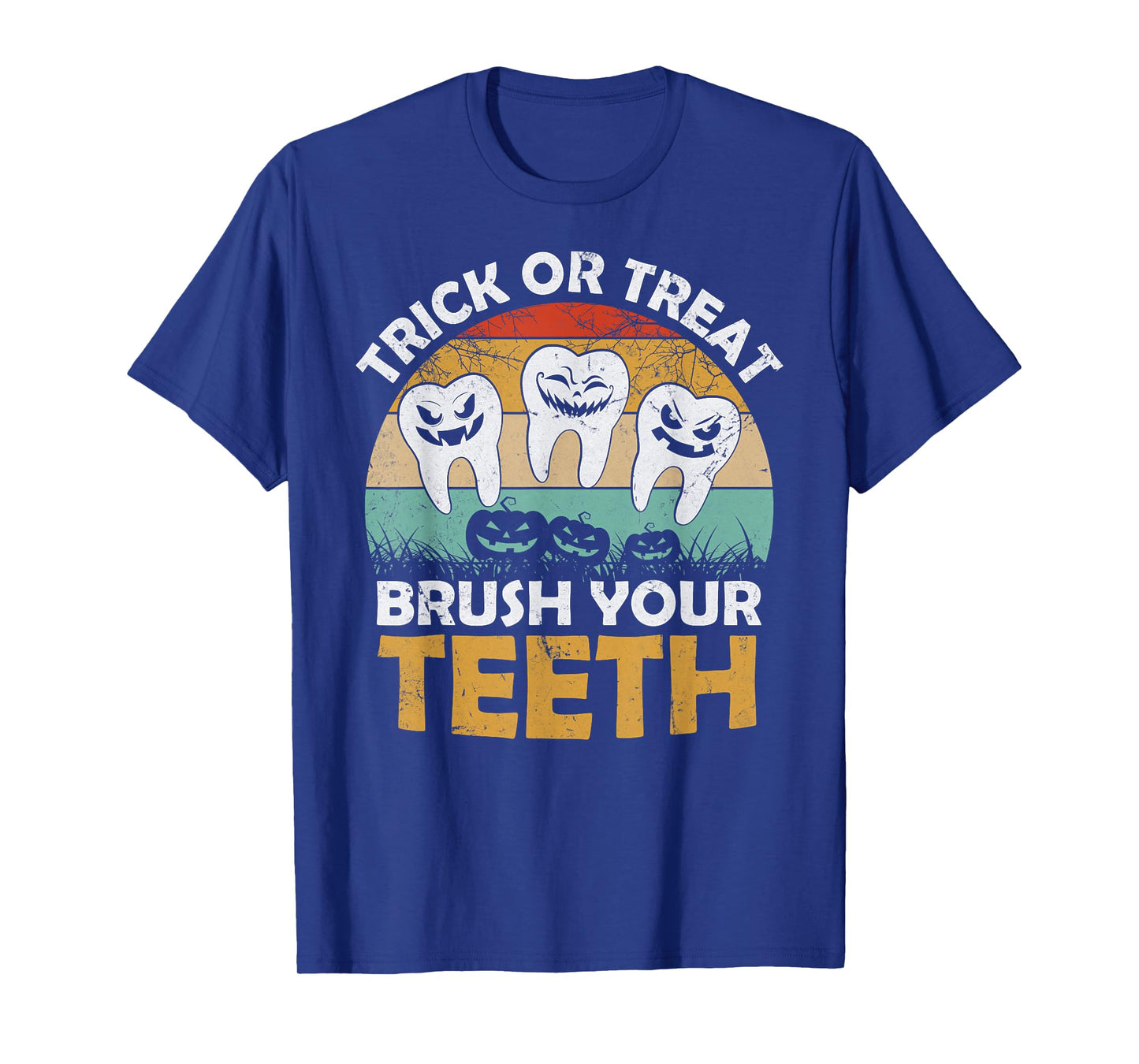 Trick or Teeth Dental Dentist Halloween Costume Spooky Teeth T-Shirt