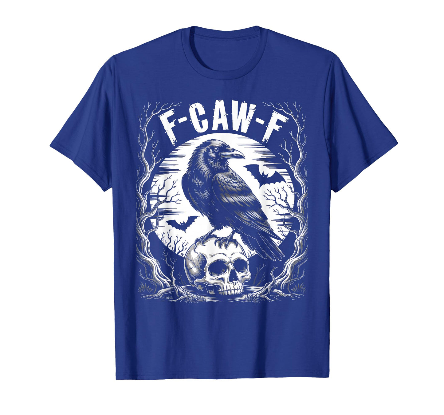 Black Crow, F-Caw-F Funny Black Bird Moon Gothic Adult Humor T-Shirt