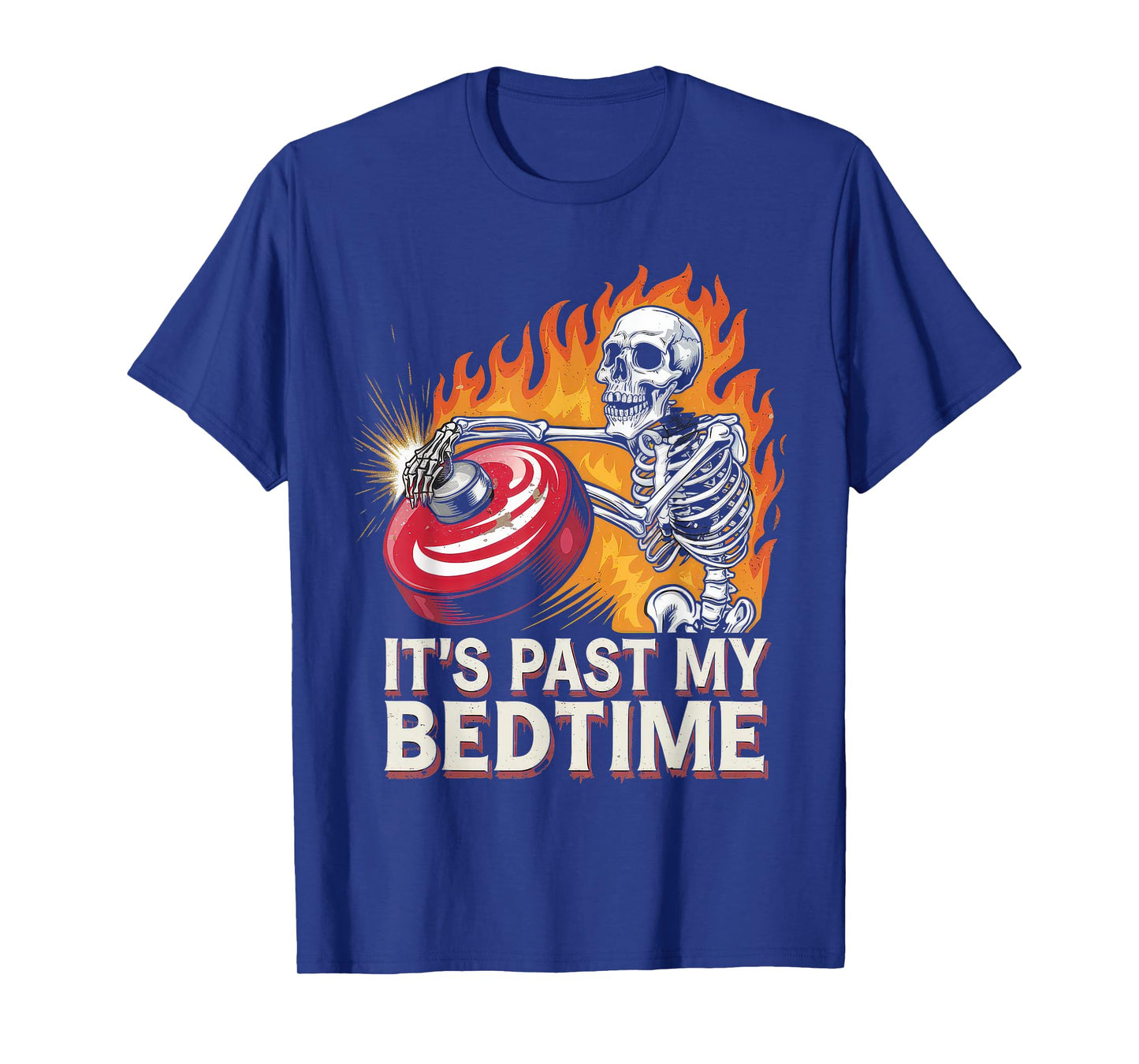 Funny Tshirt Men Humor Skeleton Meme Sarcastic Ironic Tired T-Shirt