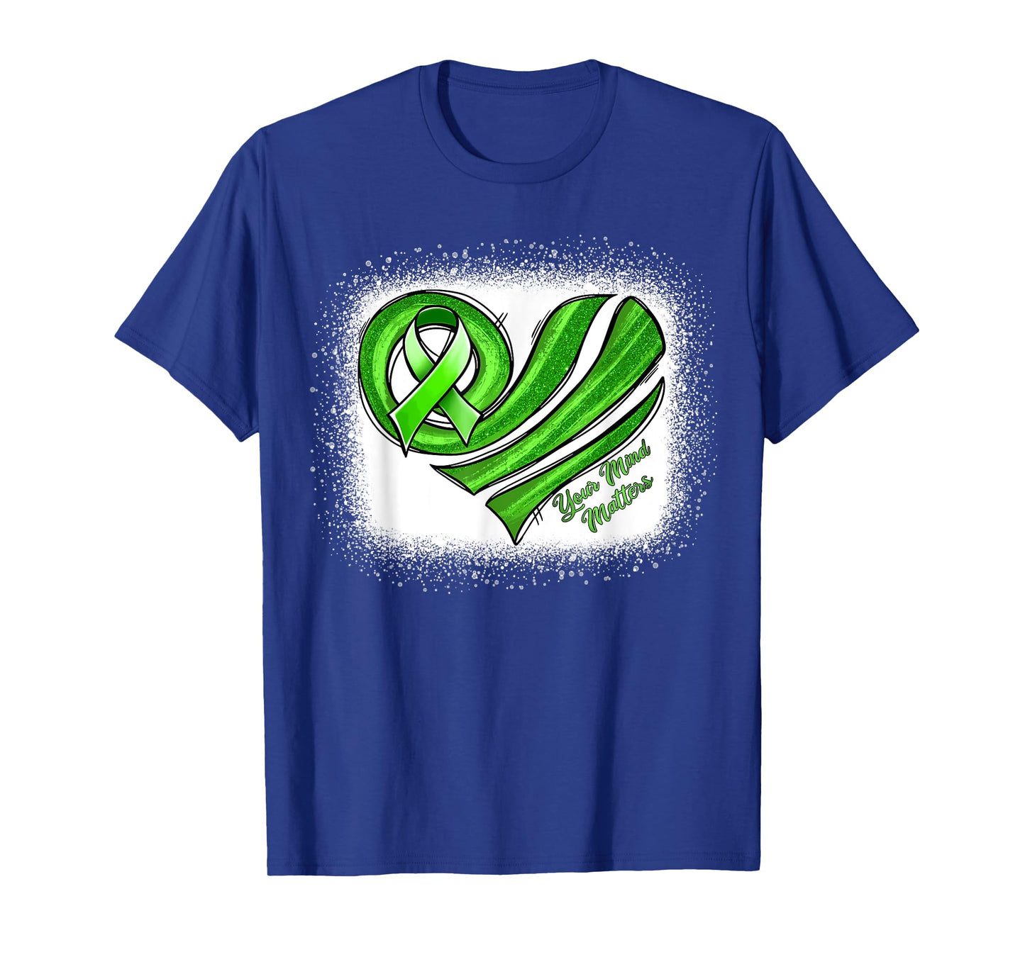 Mental Health Awareness Heart Green Mental Health Matters T-Shirt