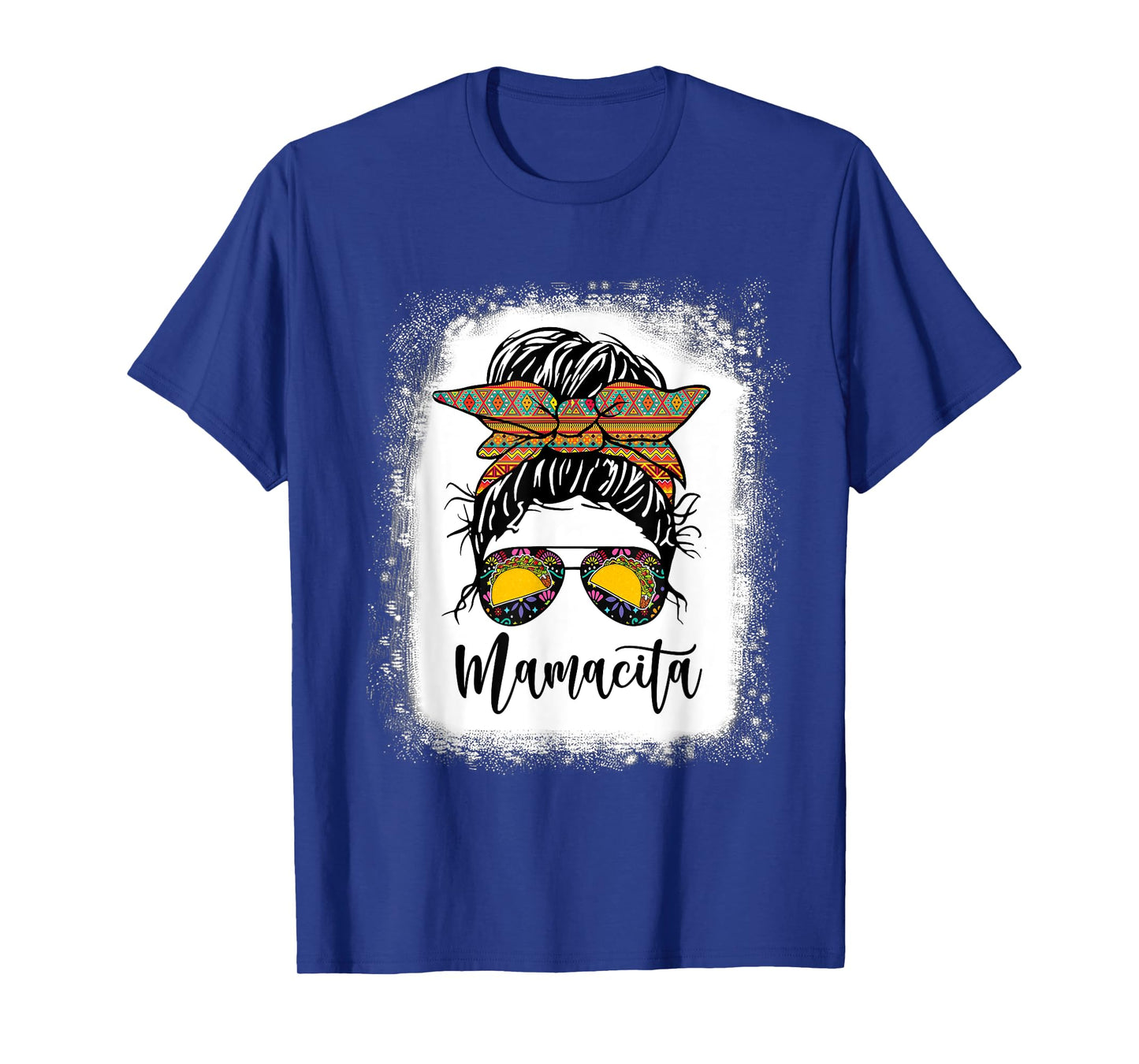 Mamacita Shirt For Women Messy Bun Tacos 5 De Mayo Fiesta T-Shirt