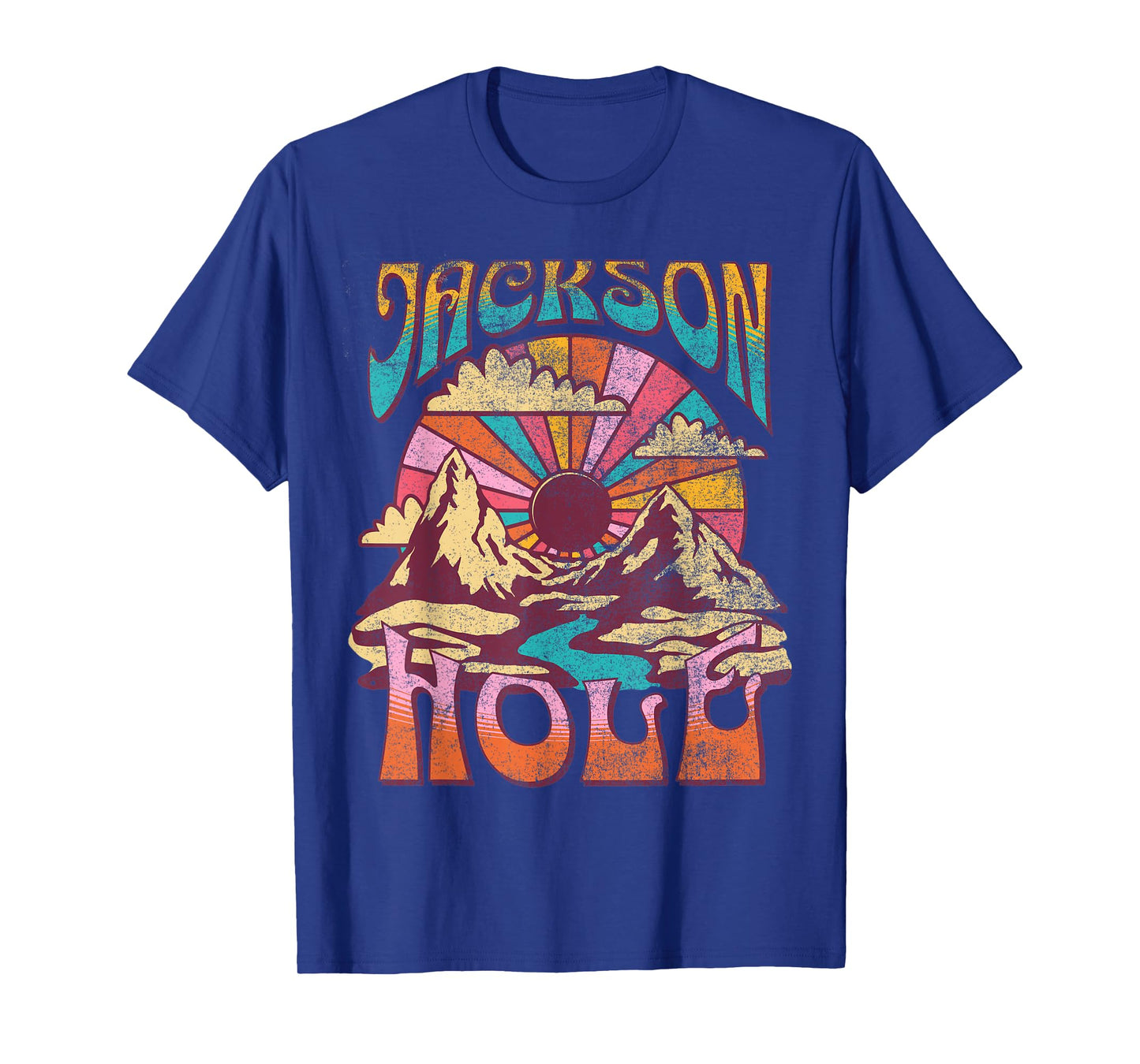 Jackson Hole Wyoming Nature Hiking Mountains Outdoors Retro T-Shirt
