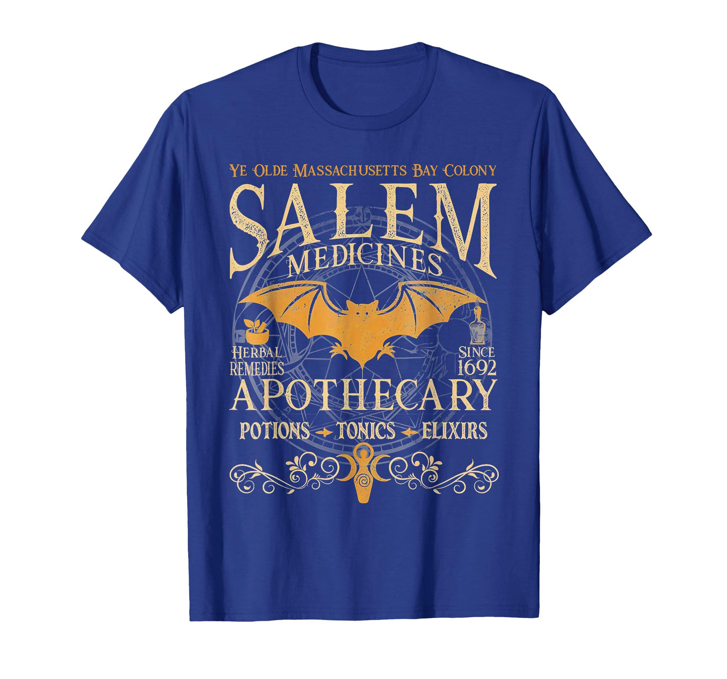 Salem Medicines Apothecary Witch Spooky Season Halloween T-Shirt
