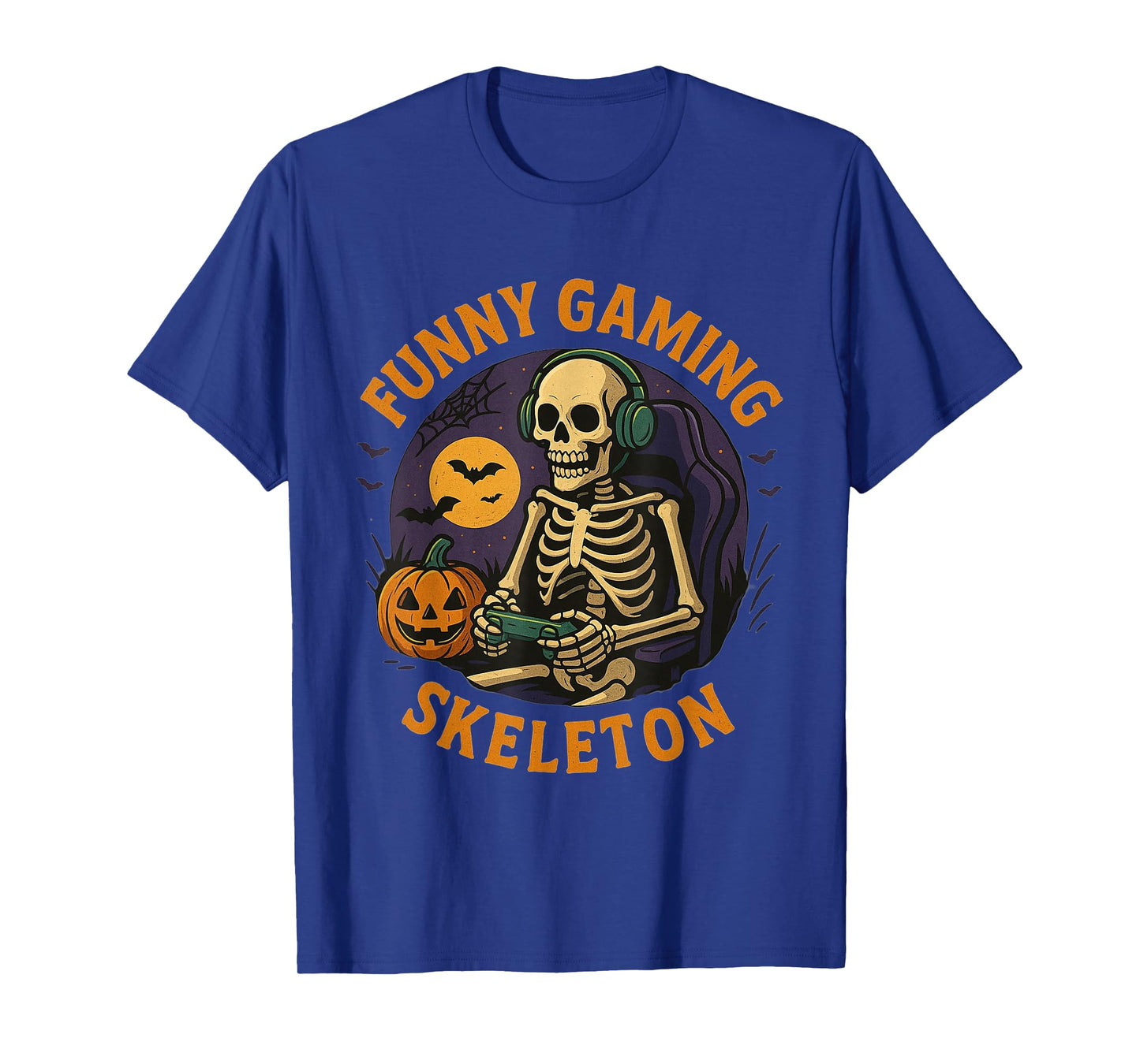 Skeleton Video Game Halloween Gaming Gamer Boys Men Kids T-Shirt