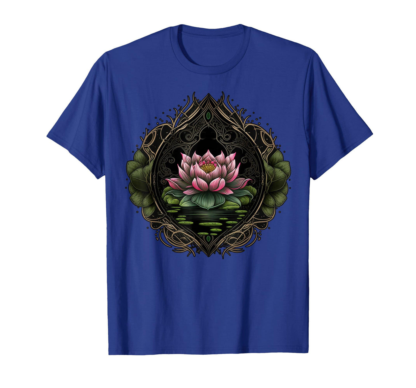 Colorful Lotus Flower on floral Lotus Flower T-Shirt
