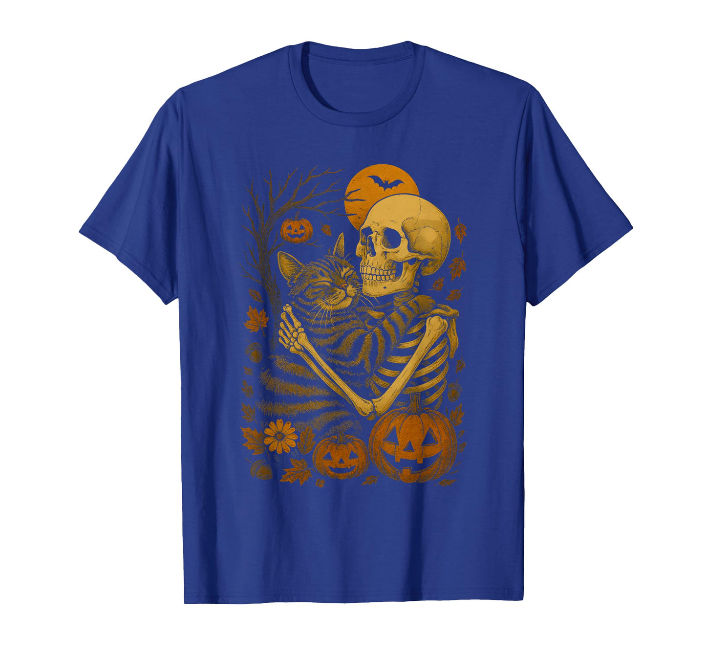 Skeleton Hugging American Shorthair T-Shirt