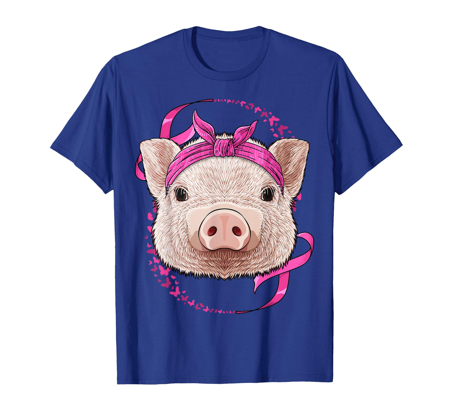 Pig Breast Cancer Awareness Pink Bandana Cancer Survivor T-Shirt