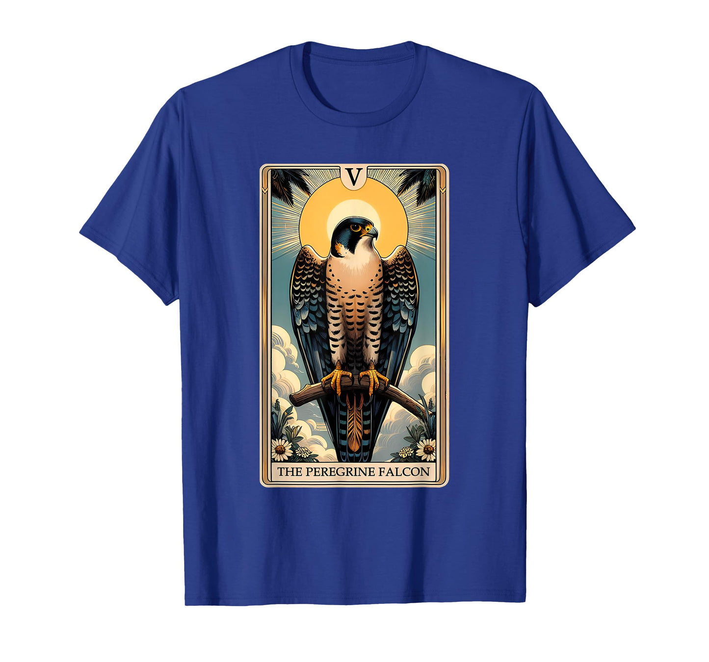 Peregrine Falcon Tarot Card Fly Bird Raptor Lover Birding T-Shirt