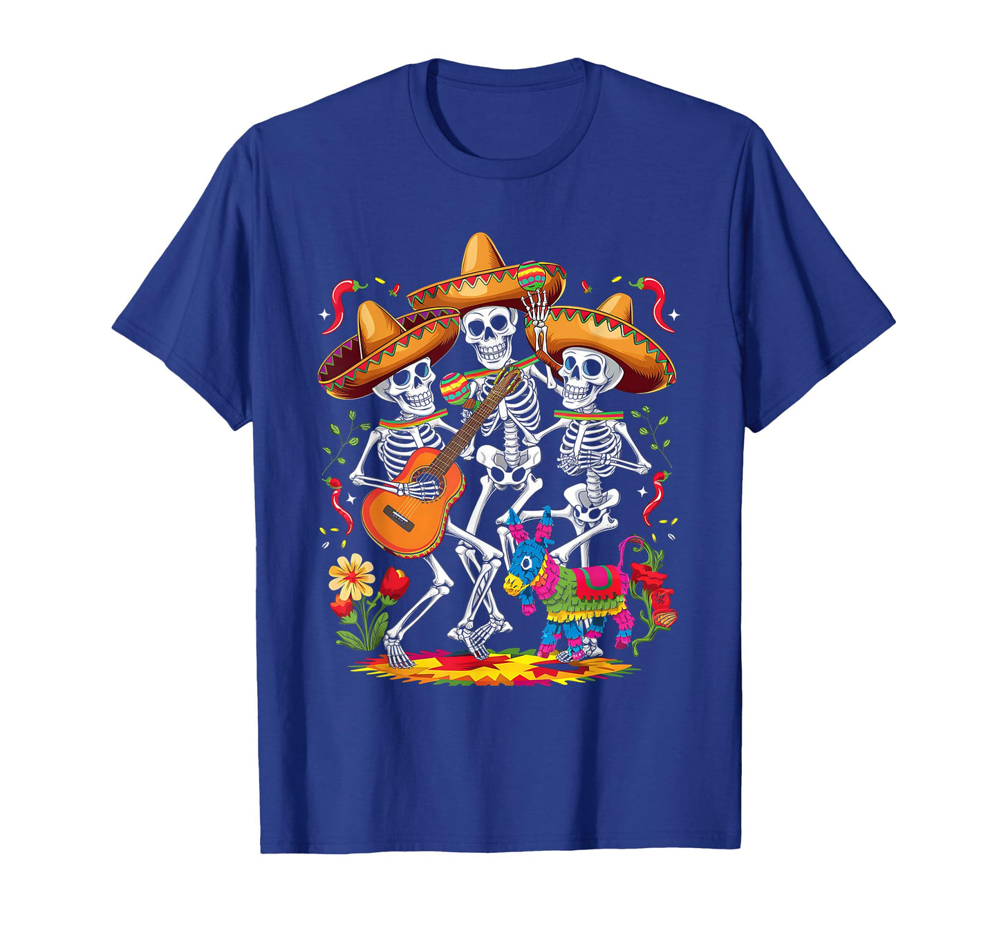 Funny Skeleton Cinco De Mayo Fiesta Mexican Festival Taco T-Shirt