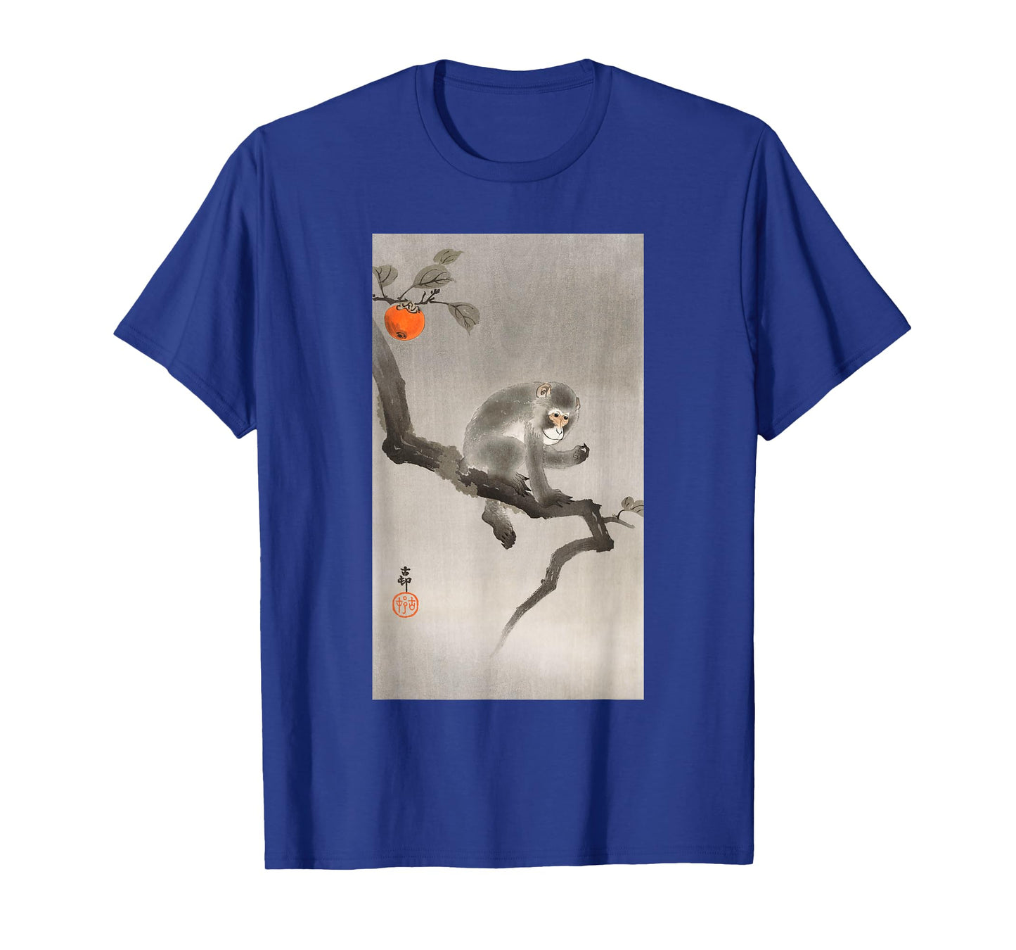 Animal Japan Painters Forest Jungle Wildlife Vintage Macaque Monkey Japanese Nature Art T-Shirt