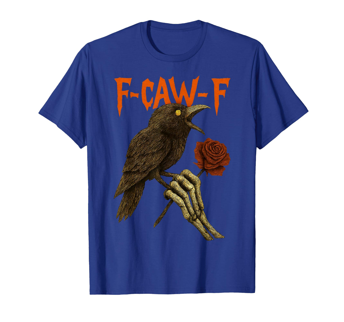 Funny F Caw F Raven Bird Gothic Graphic Halloween Crow Pun T-Shirt