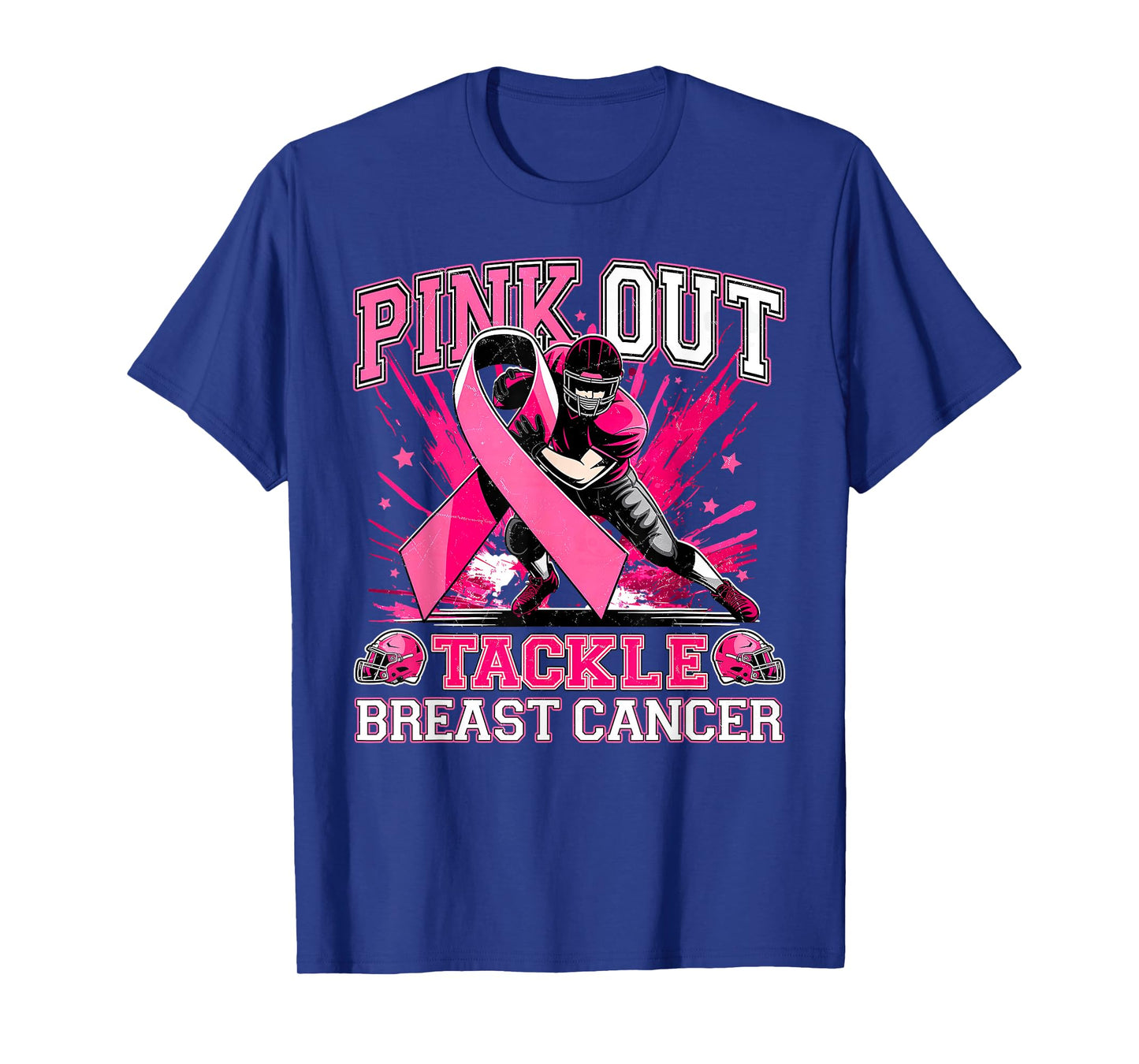 Pink Out Tackle Breast Cancer Awareness Football Womens T-Shirt