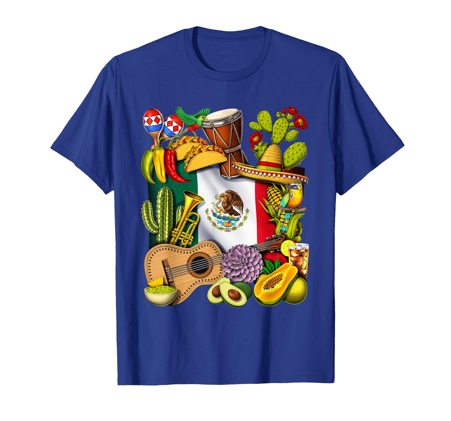 Mexico Mexican Flag Mexican Heritage Cinco de Mayo Fiesta T-Shirt