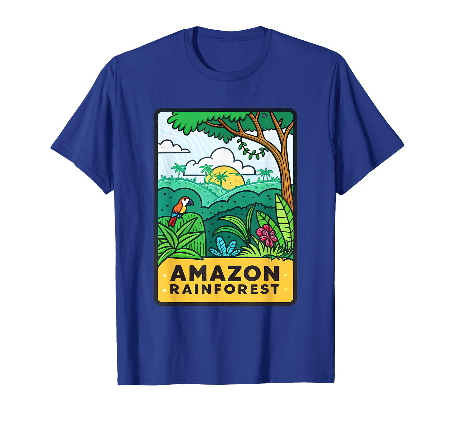Vibrant Amazon Rainforest Design Nature Inspired T-Shirt