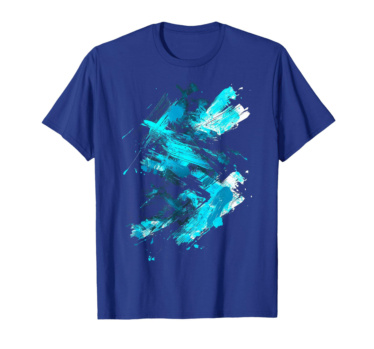 Cyan And Black Dynamic Design Graphic T-Shirt