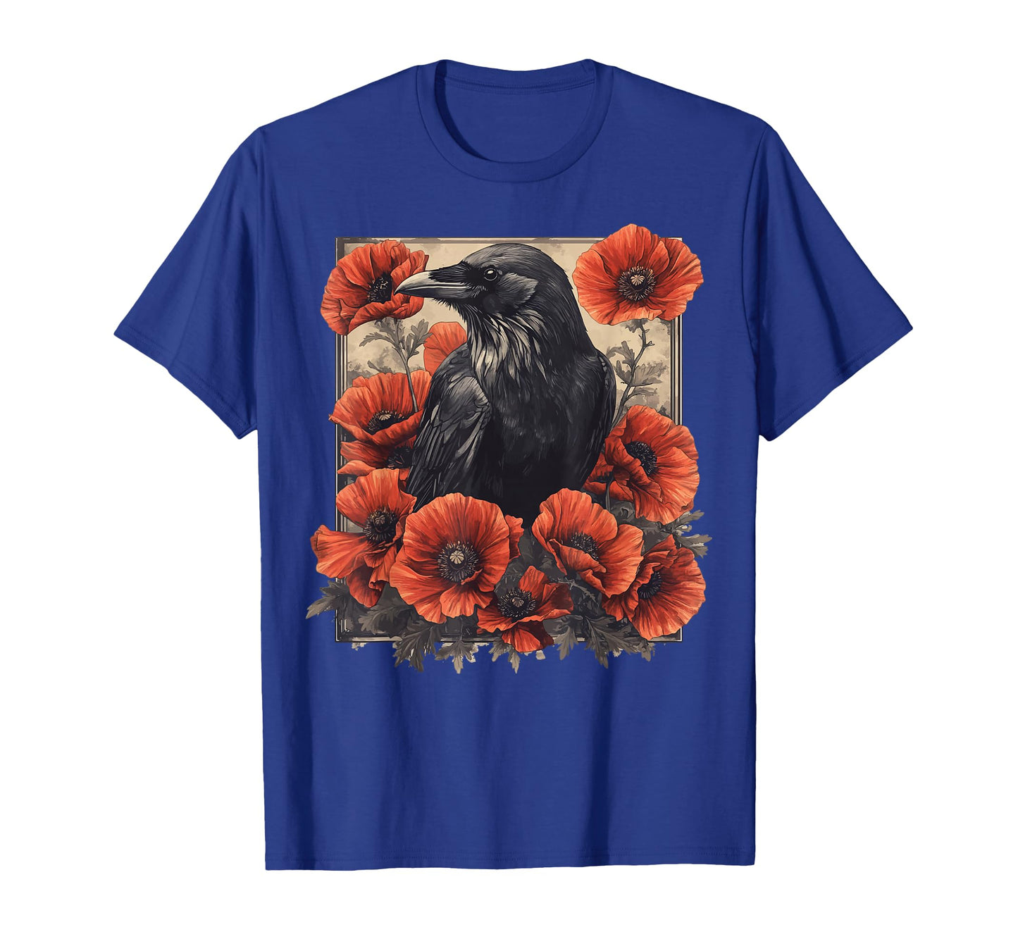 Raven Red Flowers Floral T-Shirt