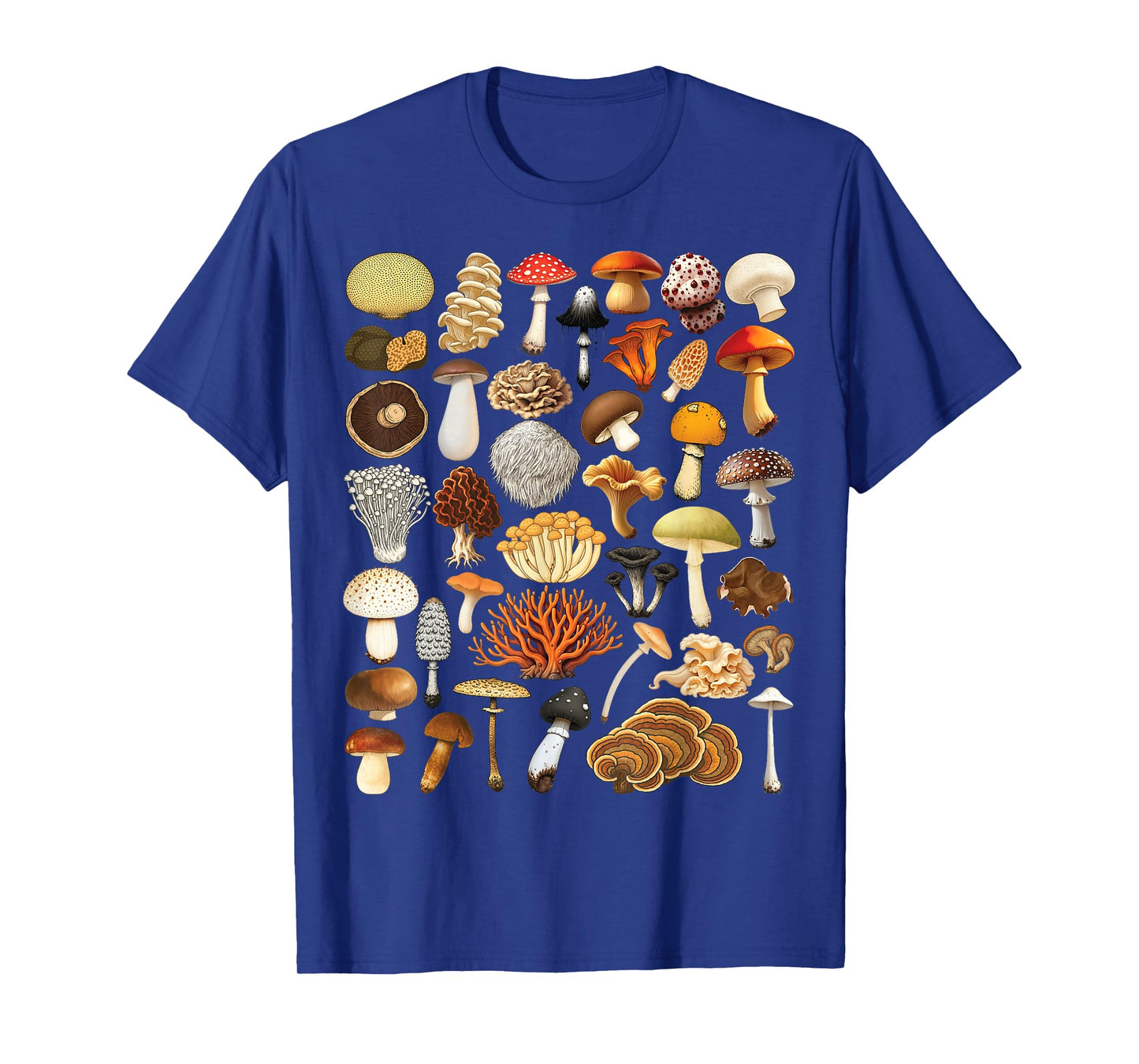 Types of Mushrooms Mycology Fungi Foraging Mushroom Lovers T-Shirt