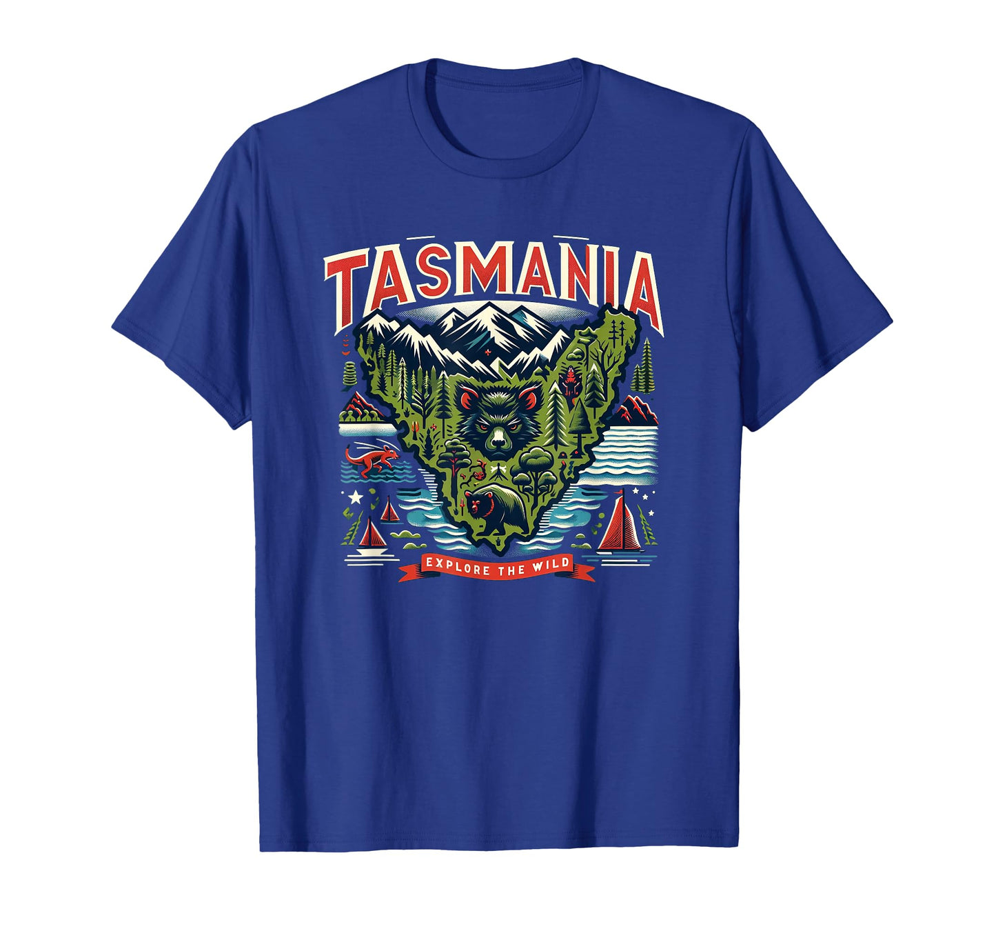 Tasmania Landscape Explore The Wild Travel T-Shirt