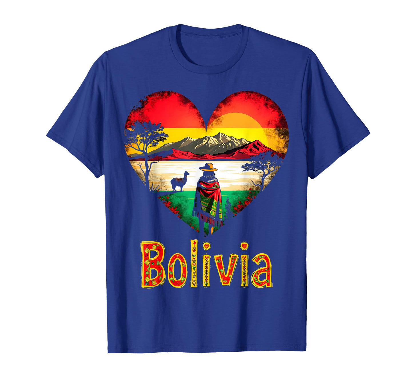 Bolivia Love Heart Flag T-Shirt