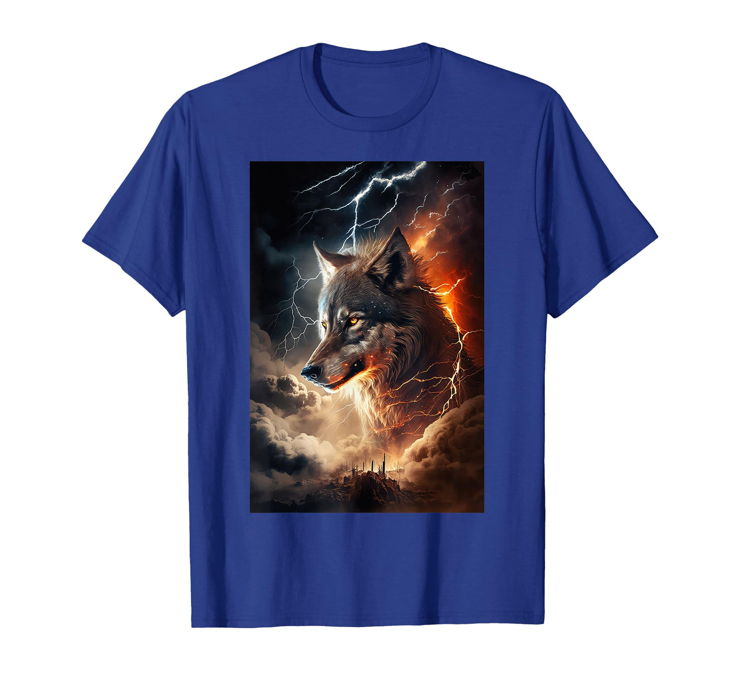 Wolf Lightning Thunder Wolf Lover T-Shirt