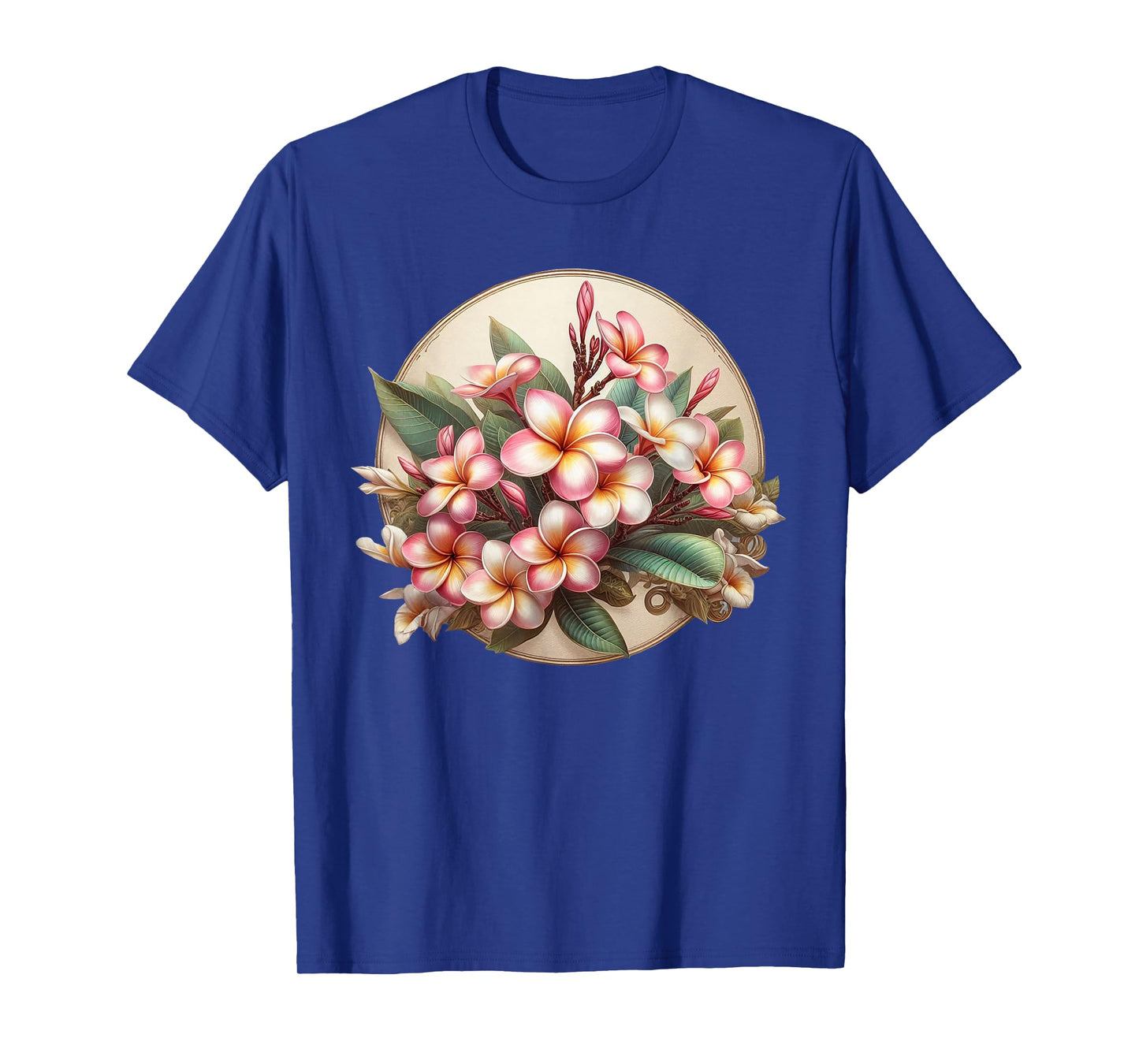 Vintage Plumeria Pink Floral Tropical Bloom Summer T-Shirt