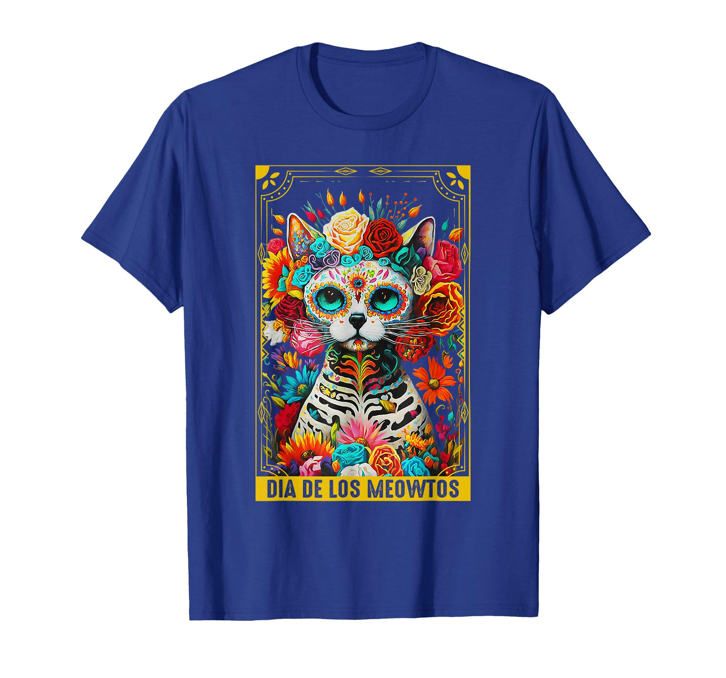 Dia De Los Meowtos Sugar Skull Cat Gift T-Shirt