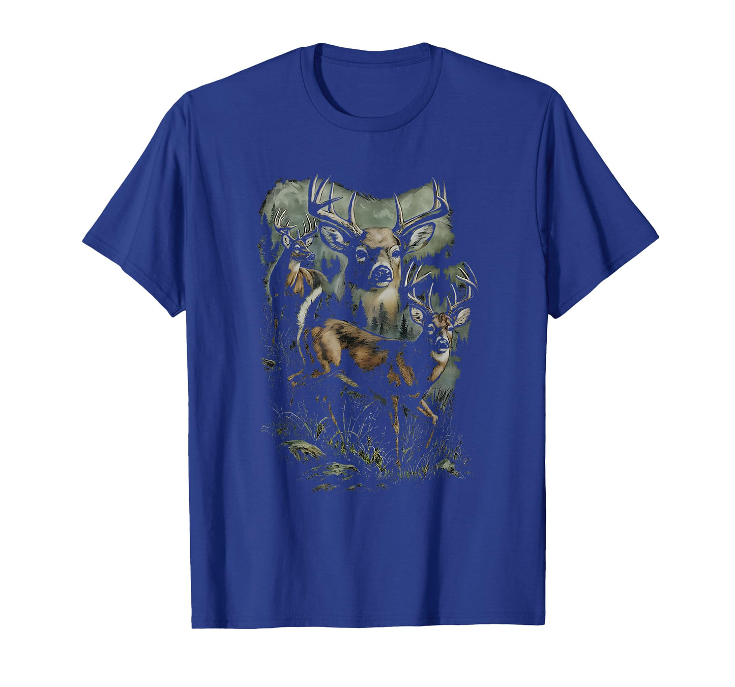 Retro Funny Hunter Deer Faded Nature Vintage Deer 90s Cute T-Shirt