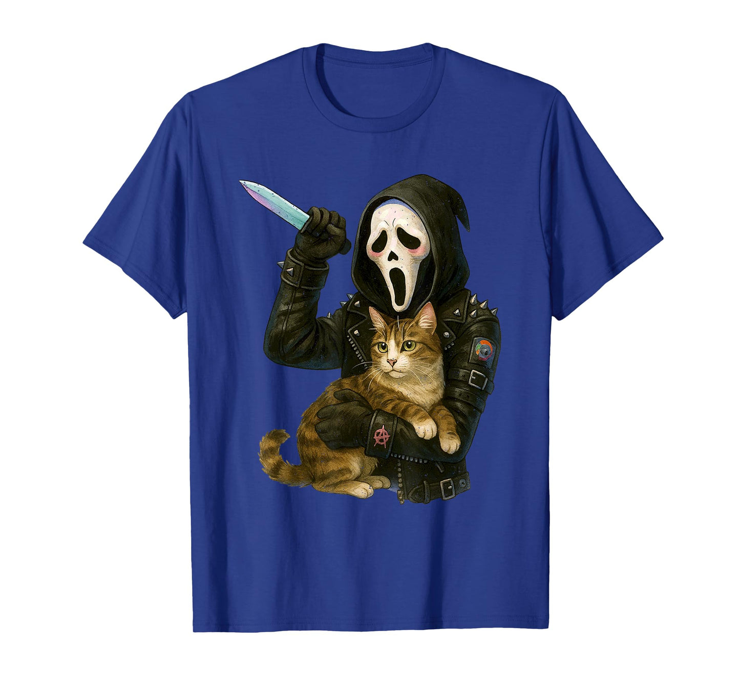 Grim Reaper Cat Halloween Funny Kitten Lover Feline T-Shirt
