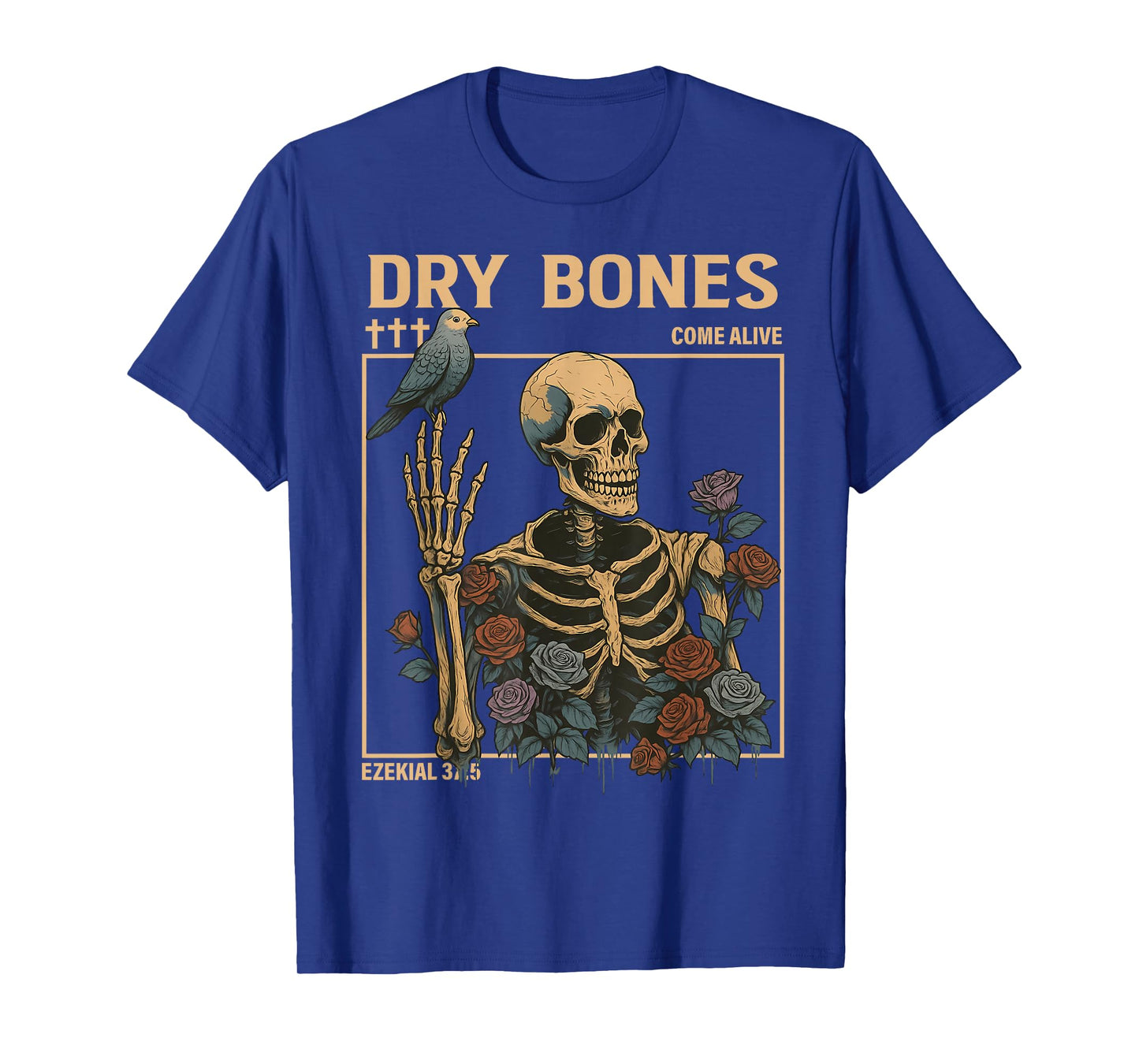 Come Alive Skeleton with Flower Halloween Women Men T-Shirt