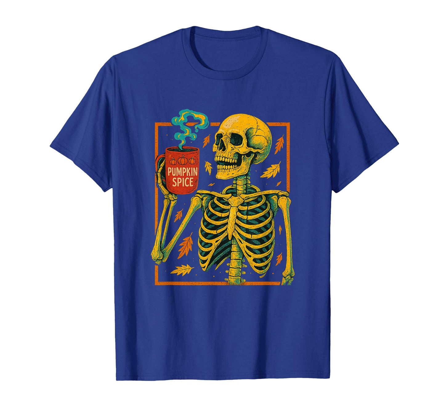 Vintage Halloween Skeleton Pumpkin Spice Latte Syrup Creamer T-Shirt