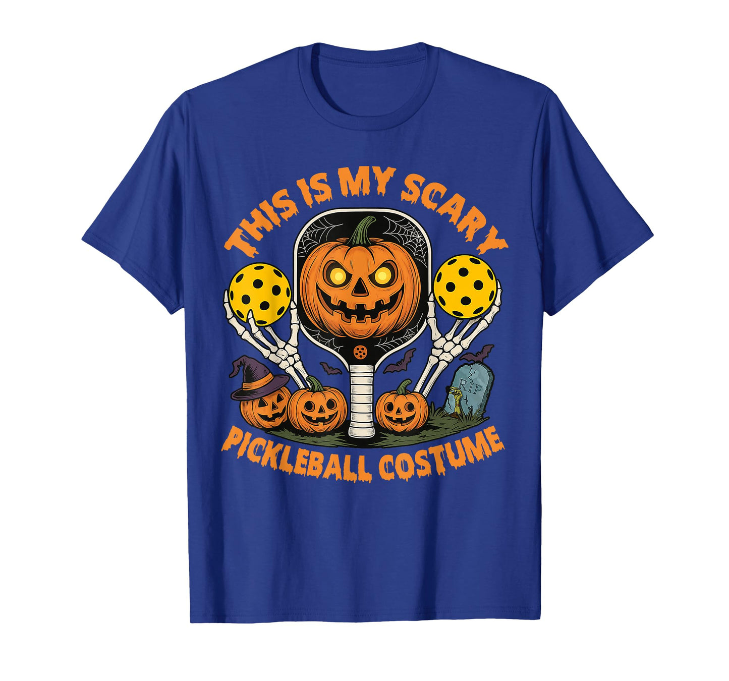 This is My Scary Pickleball Costume Halloween Skeleton T-Shirt