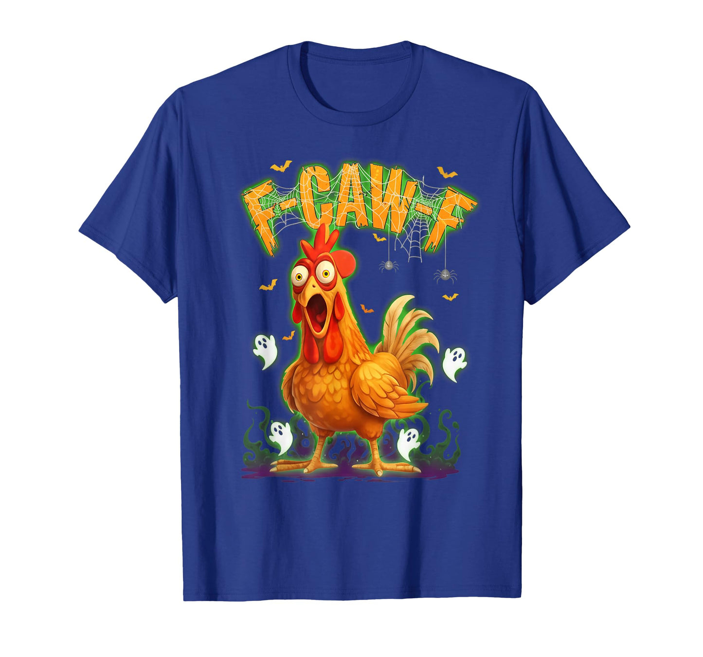 Funny Haunted Chicken F-Caw-F Halloween Tee T-Shirt