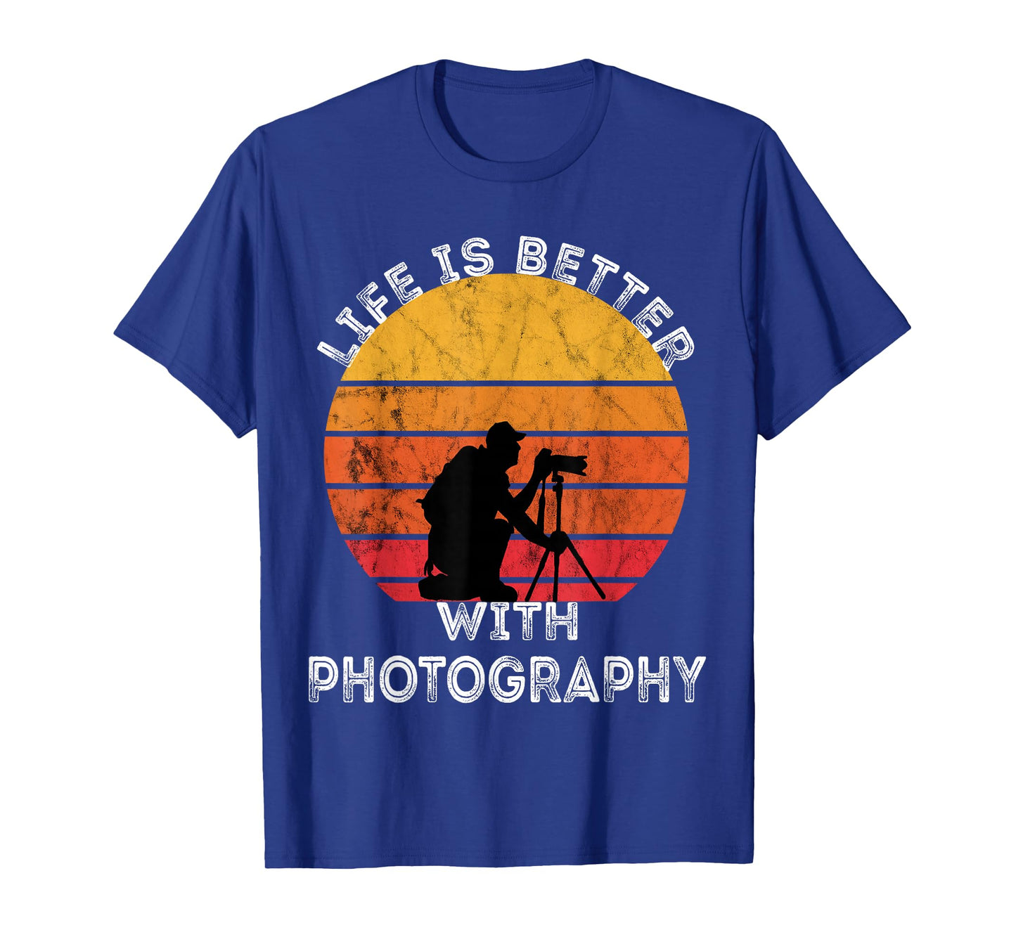 Photographer Camera Lover Retro Vintage Sunset Photography T-Shirt