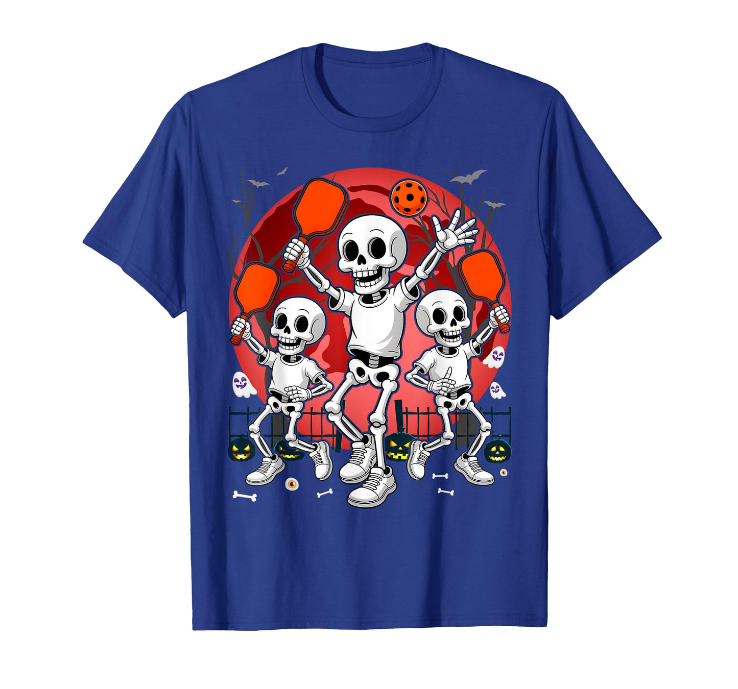 Halloween Pickleball Skeleton T-Shirt