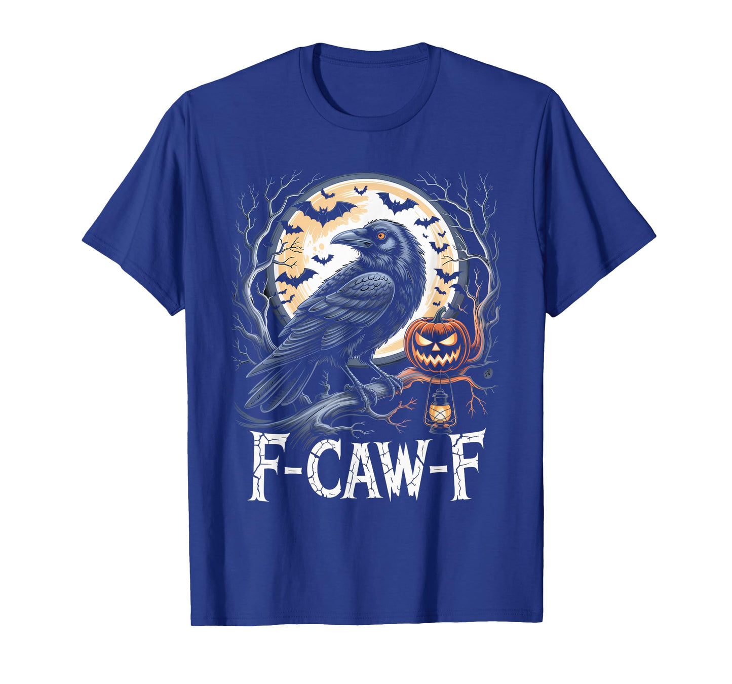 F-Caw-F Halloween Crow Moon Funny FCAWF Spooky Vintage T-Shirt