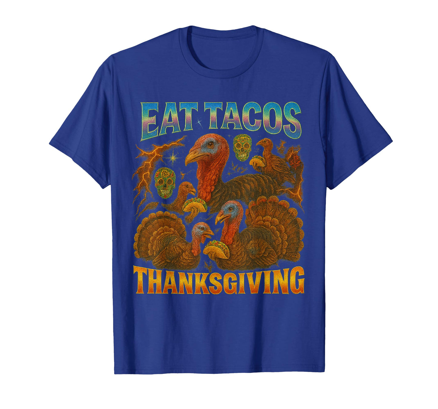 Eat Tacos Thanksgiving Retro 90s/2000s Hip Hop Tribute Style T-Shirt
