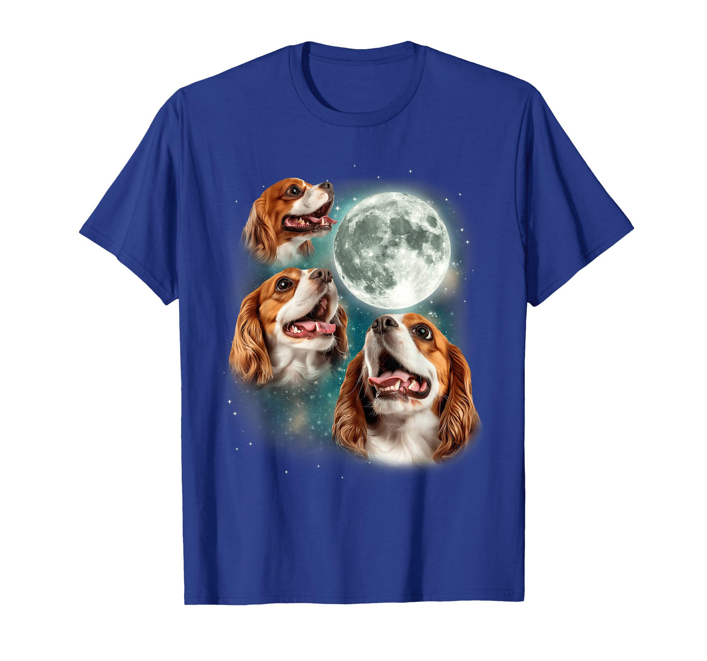 3 Cavalier King Charles Spaniel Moon | Canine Pet Dog Lover T-Shirt