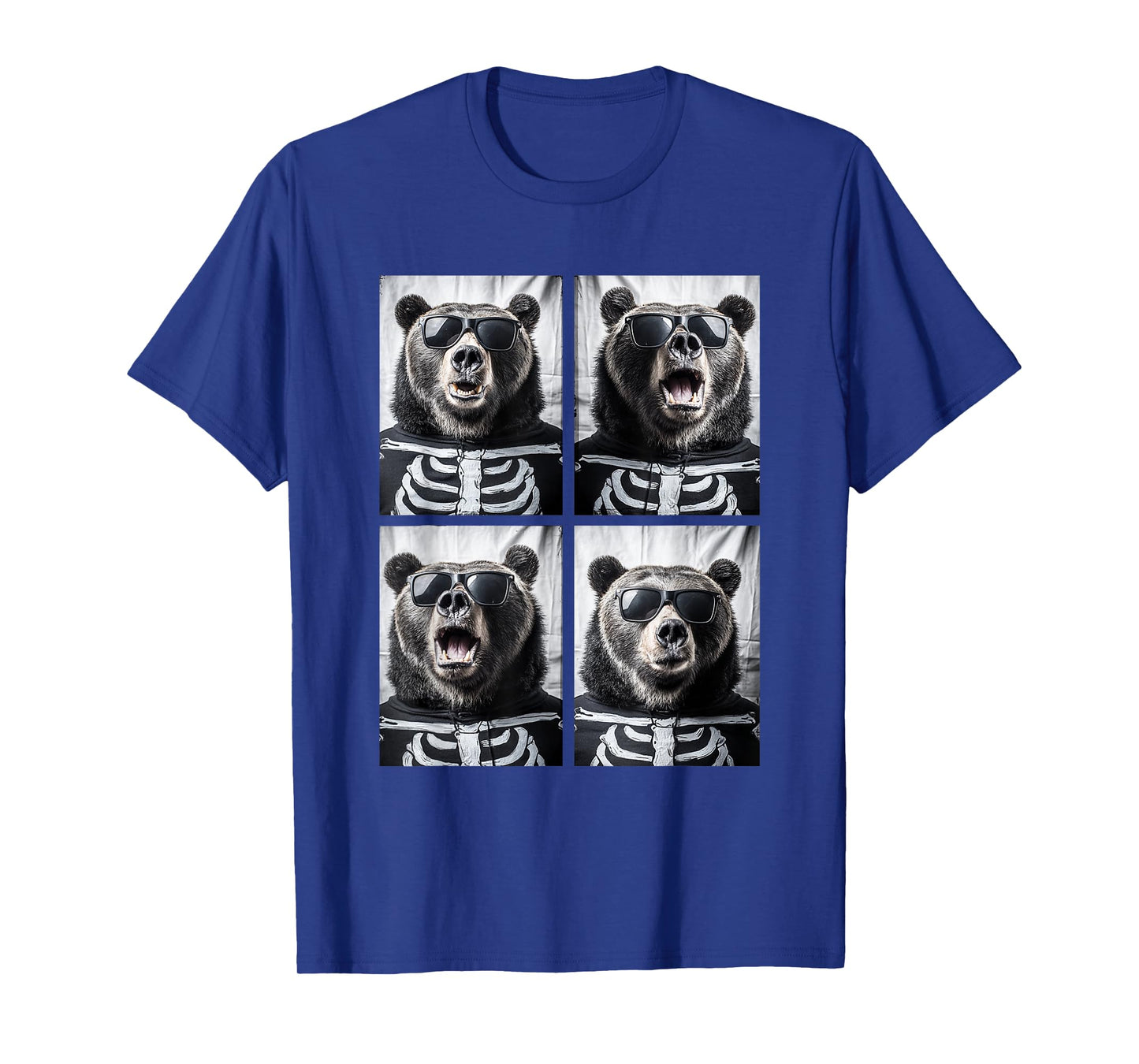 Cute Bears with Sunglasses Skeleton Costume Funny Halloween T-Shirt