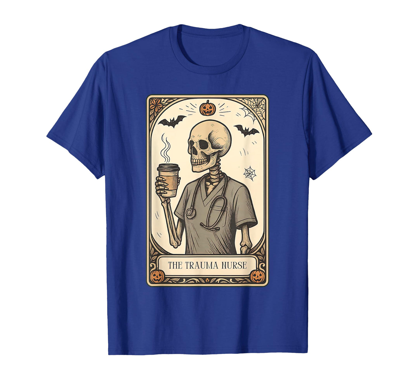 Trauma Nurse Tarot Card Skeleton Surgical ICU Witchy Vibes T-Shirt