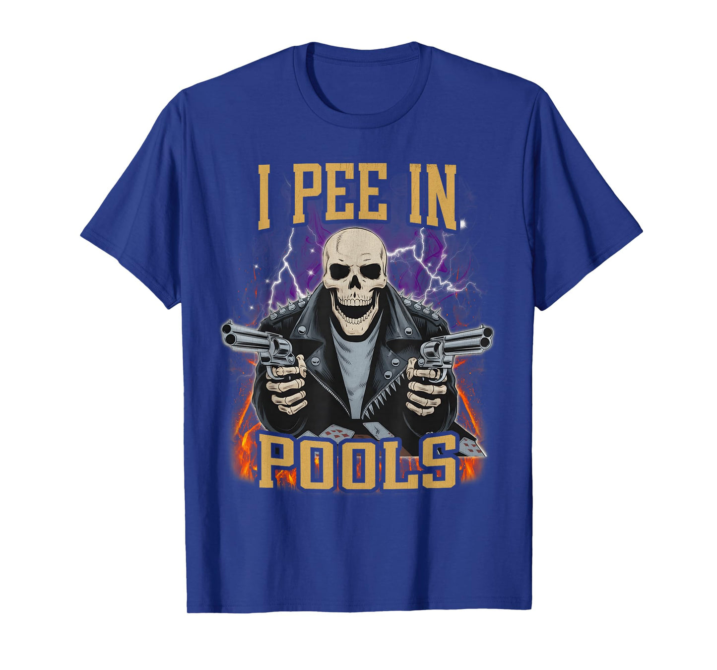 I Pee in Pools Funny Hard Dank Skeleton Meme Bootleg T-Shirt