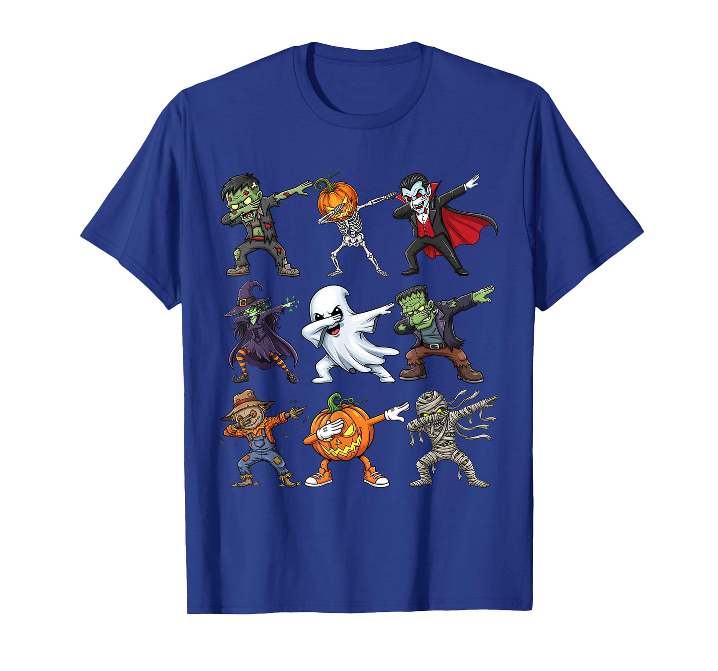 Dabbing Halloween Costume Skeleton Zombie Scary Pumpkin T-Shirt