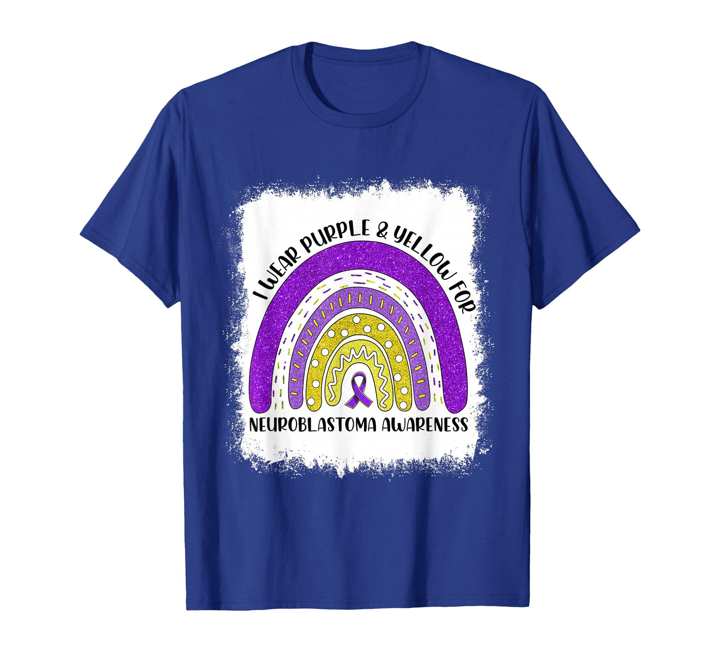 Rainbow I Wear Gold For Neuroblastoma Awareness Month T-Shirt
