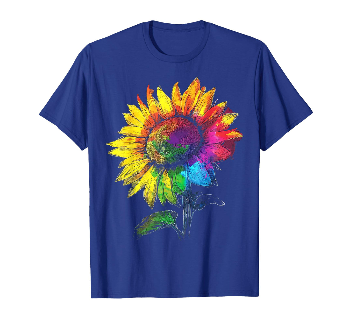 Sunflower Colorful Nature Art Graphic Sunflower T-Shirt