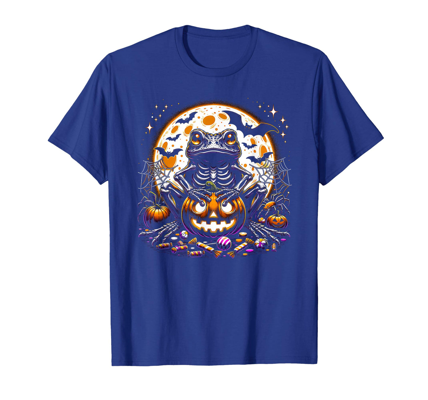 Toad Frog Skeleton Halloween T-Shirt